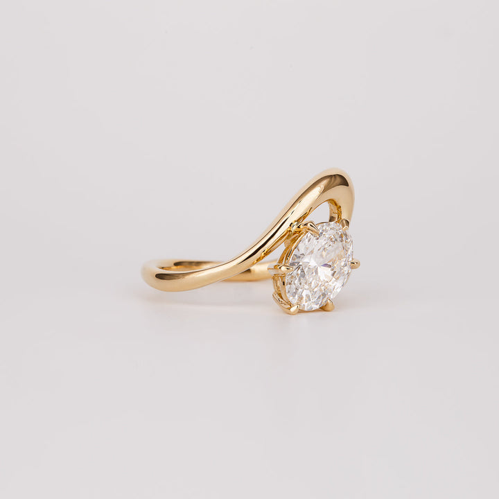 1.50CT-2.50CT Oval Cut Lab Grown Unique Diamond Engagement Ring