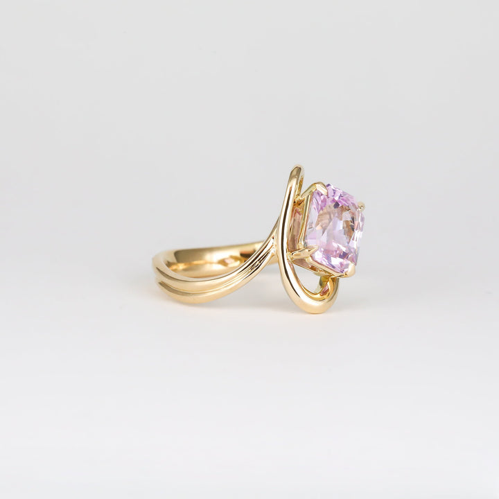 1.50CT-2.50CT Pink Radiant Lab Grown Diamond Engagement Ring for Women