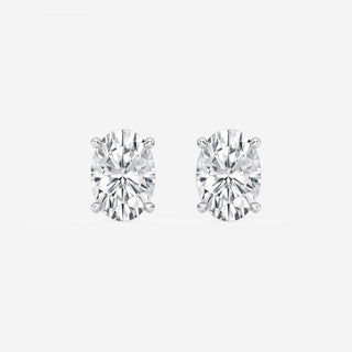 Oval Cut FG-VS2 Lab-Grown Diamond Hidden Halo Stud Earrings