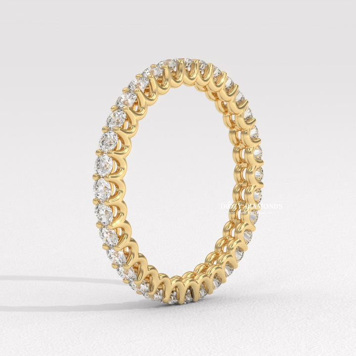 Full eternity diamond band
Lab created diamond ring
Round cut eternity band