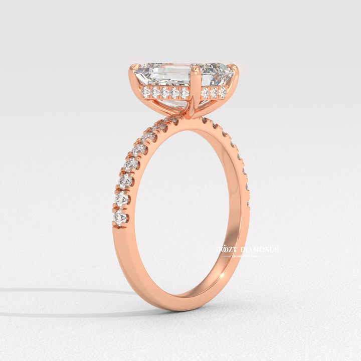Natural diamond hidden halo ring
Lab grown diamond hidden halo ring
Solitaire with hidden halo
Diamond engagement ring