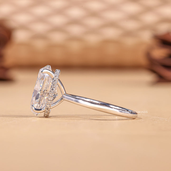 Designer lab grown diamond rings collection, Platinum lab grown diamond engagement rings, Lab grown emerald cut diamond ring, Modern lab grown diamond ring designs.