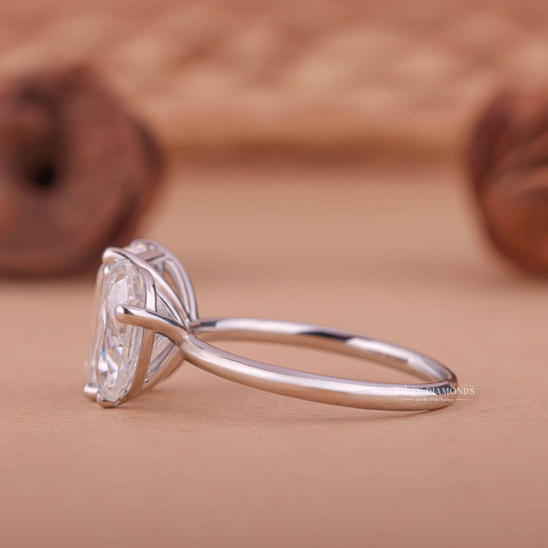Lab grown diamond rings in white gold, Unique lab grown diamond rings for her, Lab grown moissanite vs diamond comparison rings,