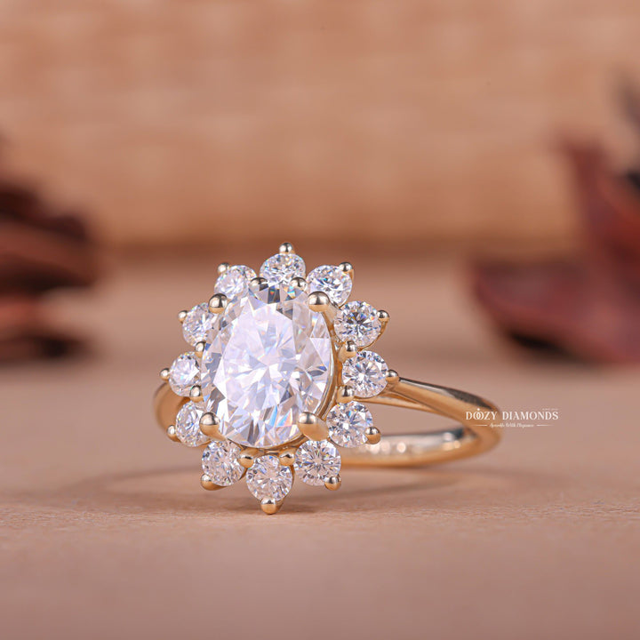 Lab grown diamond rings in white gold, Unique lab grown diamond rings for her, Lab grown moissanite vs diamond comparison rings, Lab grown diamond halo engagement ring,
