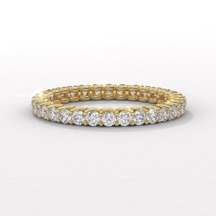 Round lab diamond band
Lab grown eternity ring
Stackable wedding band