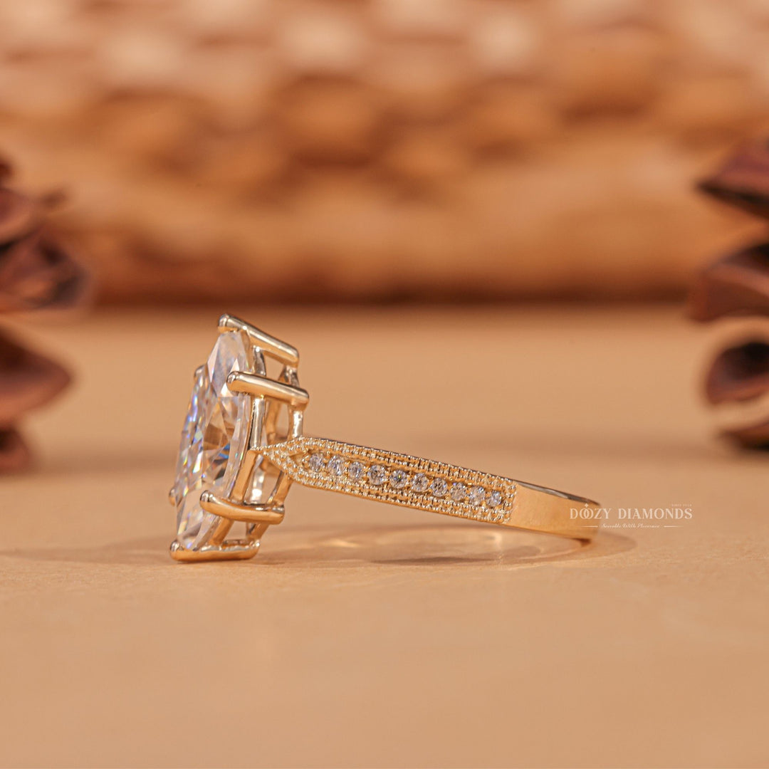 Lab grown diamond rings in white gold, Unique lab grown diamond rings for her, Lab grown moissanite vs diamond comparison rings, Lab grown diamond halo engagement ring, 14K lab grown diamond engagement ring,