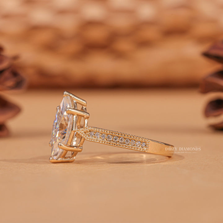 Lab grown diamond rings in white gold, Unique lab grown diamond rings for her, Lab grown moissanite vs diamond comparison rings, Lab grown diamond halo engagement ring, 14K lab grown diamond engagement ring,