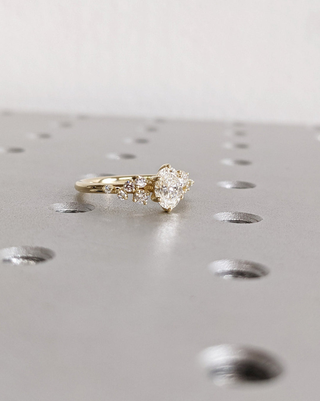 Women's fine diamond jewelry ring with nature inspired details