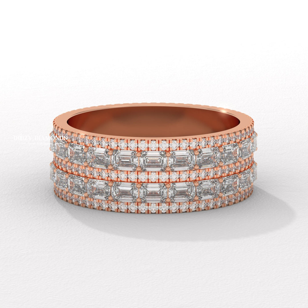 Custom lab diamond band
Luxury wedding jewelry
Dainty baguette band