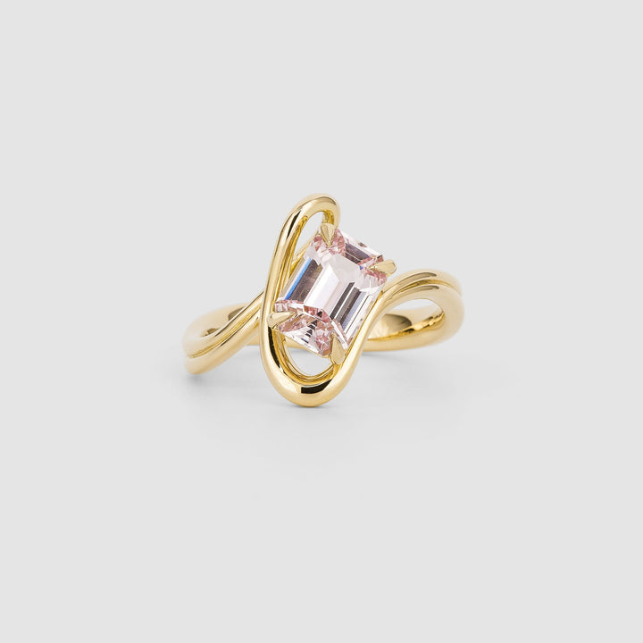 1.50CT-2.50CT Pink Emerald Unique Diamond Engagement Ring