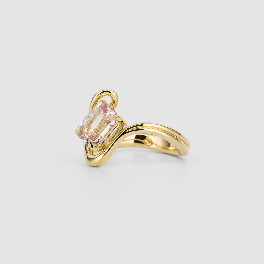 1.50CT-2.50CT Pink Emerald Unique Diamond Engagement Ring