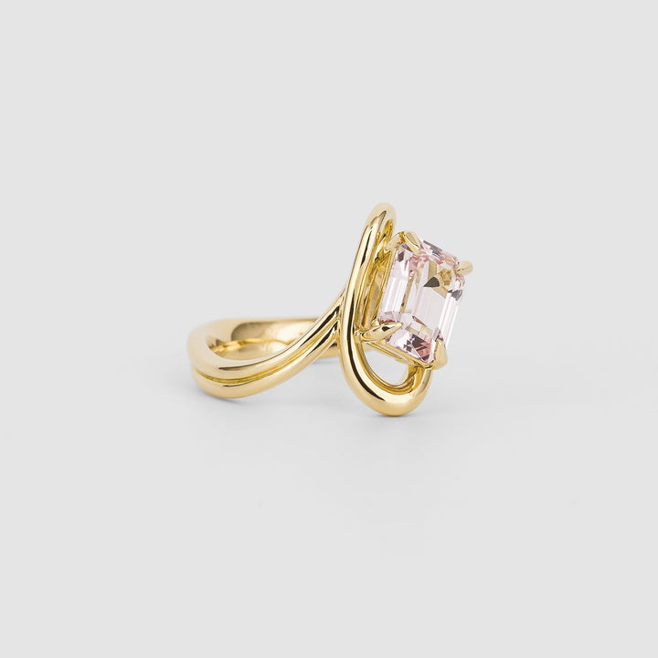 1.50CT-2.50CT Pink Emerald Unique Diamond Engagement Ring