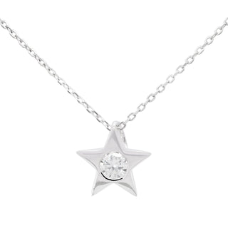 0.5TCW Round Cut Moissanite Star Pendant Necklace For Women