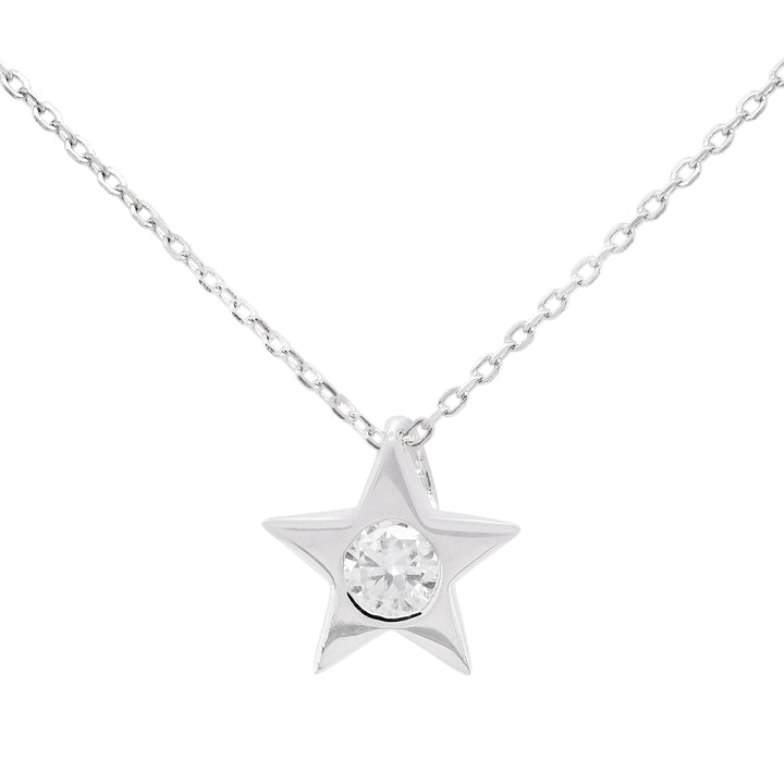 0.5TCW Round Cut Moissanite Star Pendant Necklace For Women