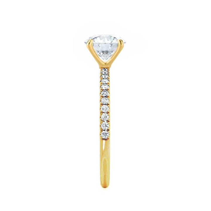 Cushion Shaped Moissanite Solitaire Style Engagement Ring