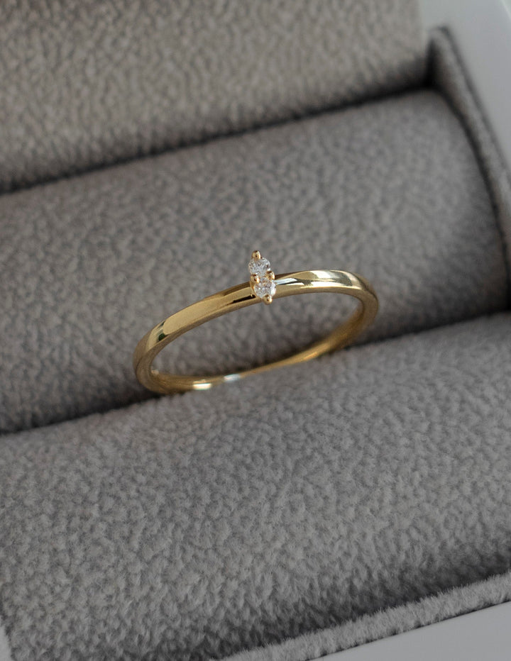 Round Duo Diamond CVD EF/VVS Wedding Band for Her