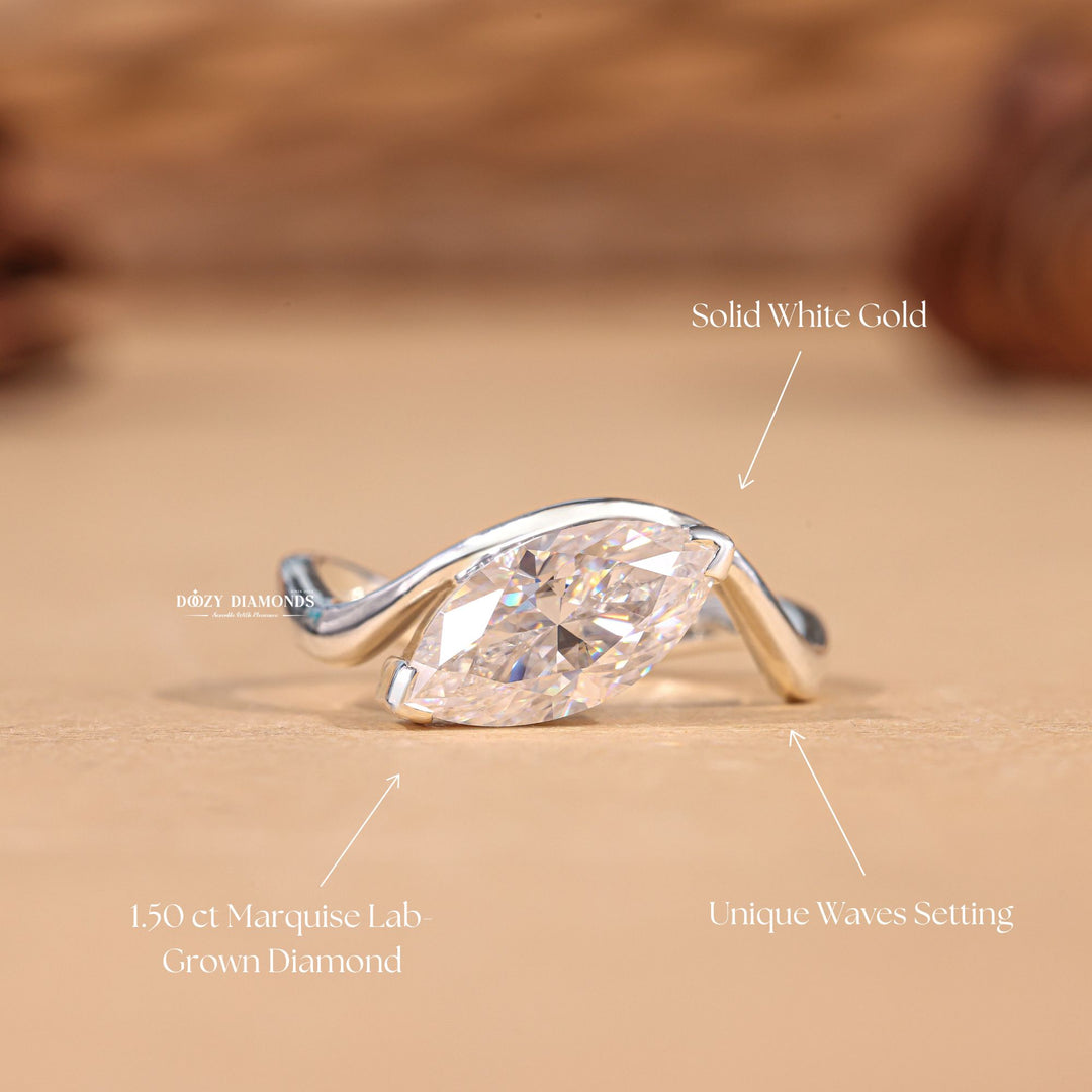 Marquise versatile engagement ring, Marquise ethical engagement ring, Marquise sustainable engagement ring, Marquise conflict-free engagement ring,