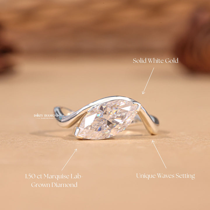 Marquise versatile engagement ring, Marquise ethical engagement ring, Marquise sustainable engagement ring, Marquise conflict-free engagement ring,