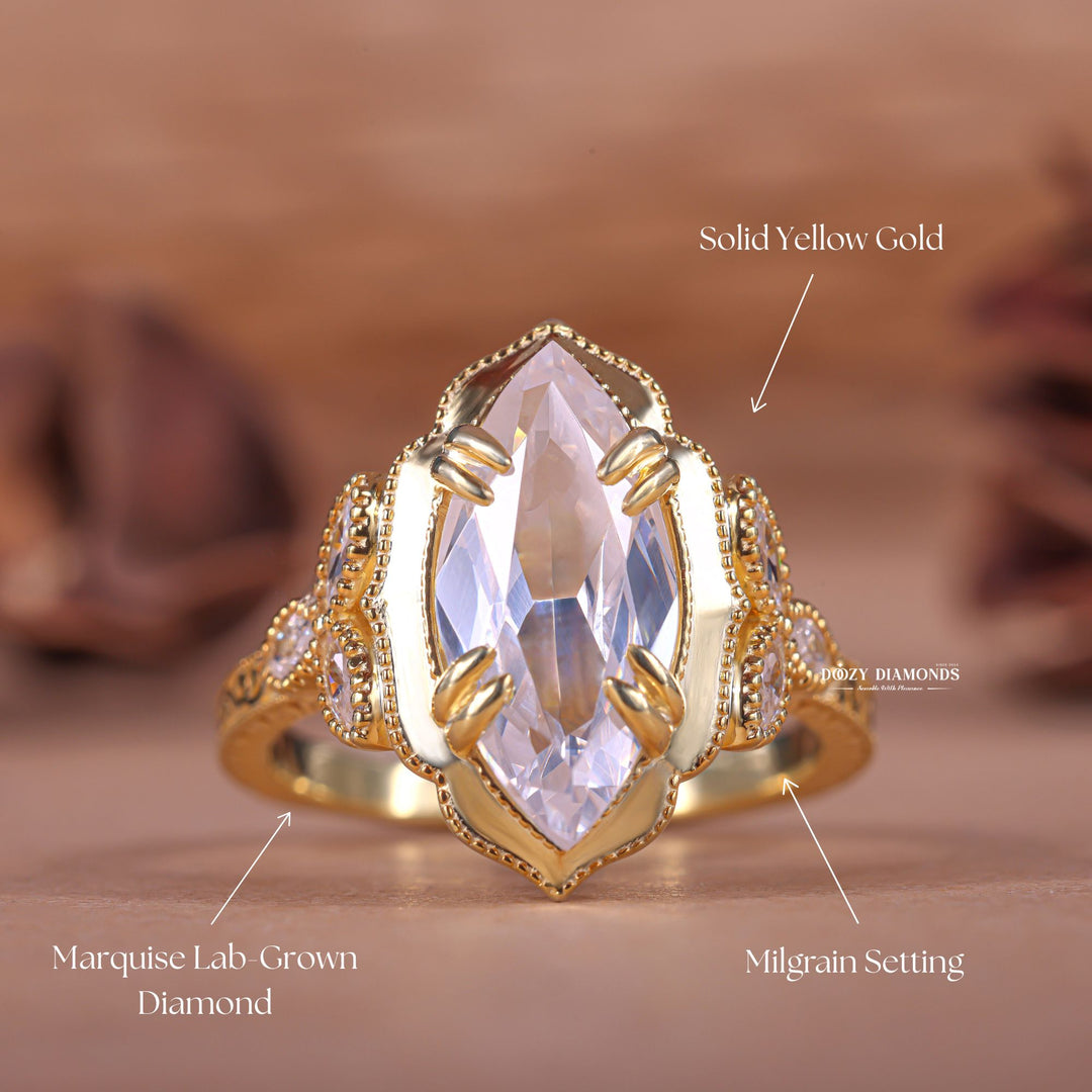 Marquise lab-grown engagement ring, Marquise natural engagement ring, Marquise certified engagement ring, Marquise affordable luxury engagement ring, Marquise budget engagement ring