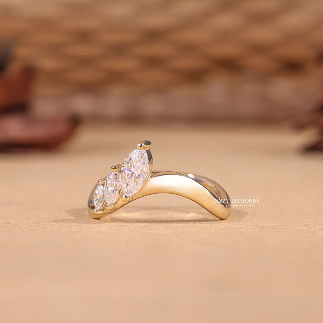 Marquise diamond engagement band, Marquise diamond bridal band, Marquise diamond band ring, Marquise diamond promise band, Marquise diamond band gold,