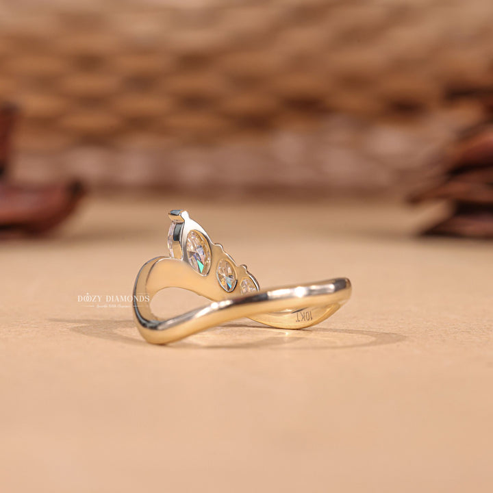 Marquise diamond band solitaire, Marquise diamond band with side stones, Marquise diamond band halo, Marquise diamond band stackable, 