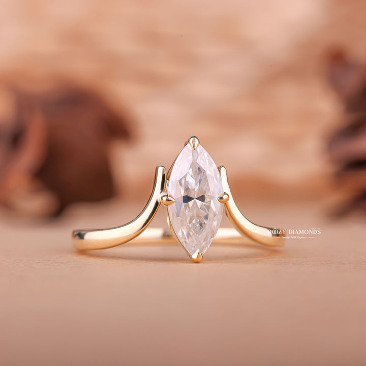 Marquise halo diamond engagement ring, Marquise solitaire diamond engagement ring, Marquise unique diamond engagement ring, 