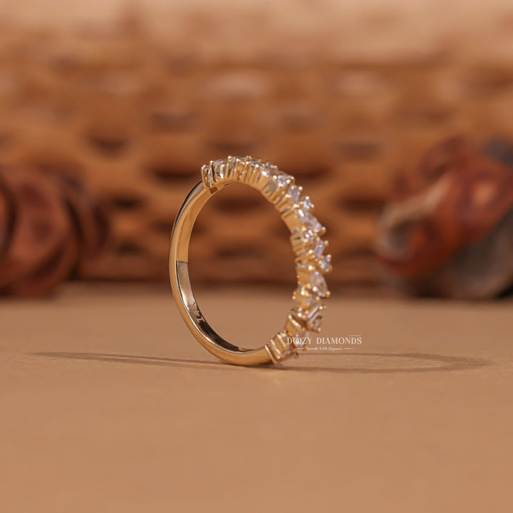 Minimalist diamond wedding band, Engraved diamond wedding band, Personalized diamond wedding band,Matching diamond wedding band,  Diamond wedding band with gemstones, Diamond wedding band with birthstones, Stackable diamond wedding band,