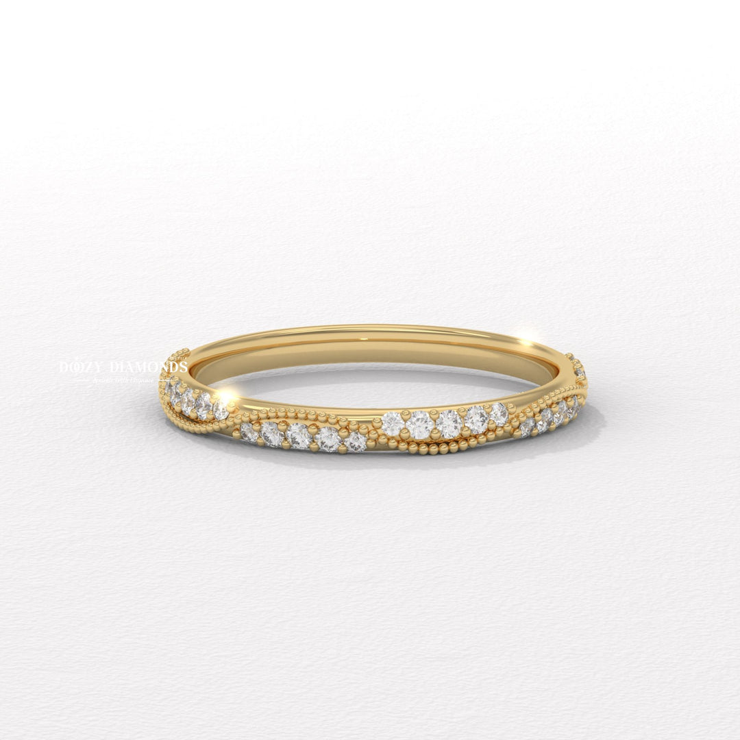 Vintage style wedding ring
Lab created diamond band
Eternity wedding band