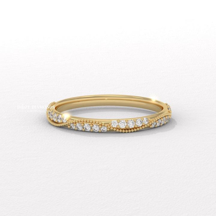 Vintage style wedding ring
Lab created diamond band
Eternity wedding band