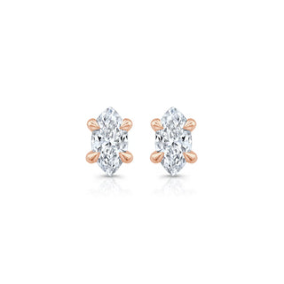 Marquise F-VS1 Lab-Grown Solitaire Stud Earrings For Women