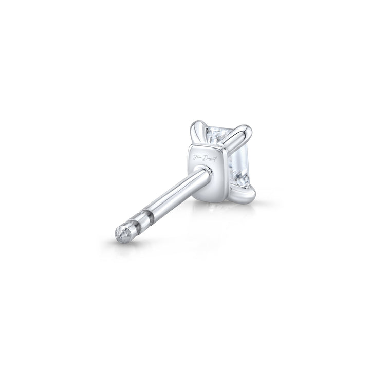 Emerald F-VS1 Lab-Grown Diamond Solitaire Stud Earrings