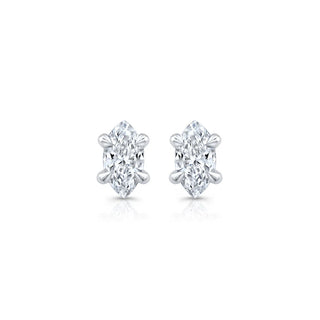 Marquise F-VS1 Lab-Grown Solitaire Stud Earrings For Women