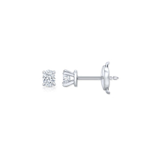 Oval F-VS1 Lab-Grown Solitaire Stud Earrings For Women