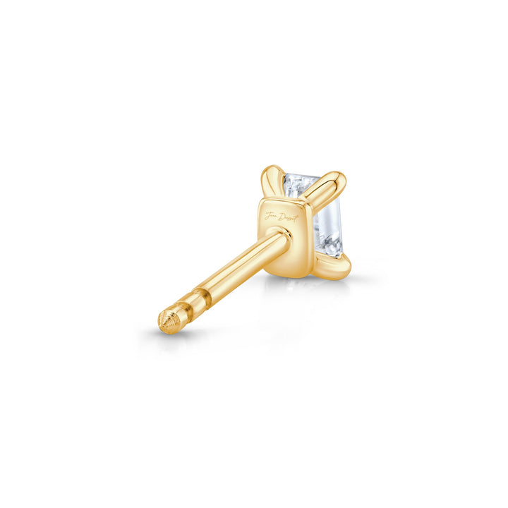 Emerald F-VS1 Lab-Grown Diamond Solitaire Stud Earrings