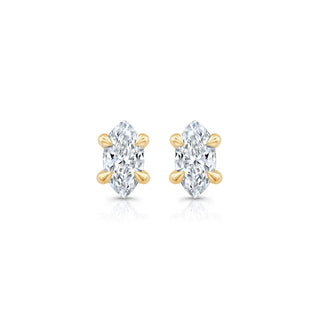 Marquise F-VS1 Lab-Grown Solitaire Stud Earrings For Women