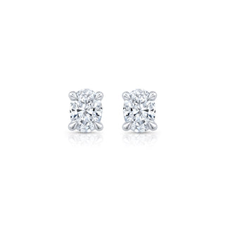 Oval F-VS1 Lab-Grown Solitaire Stud Earrings For Women