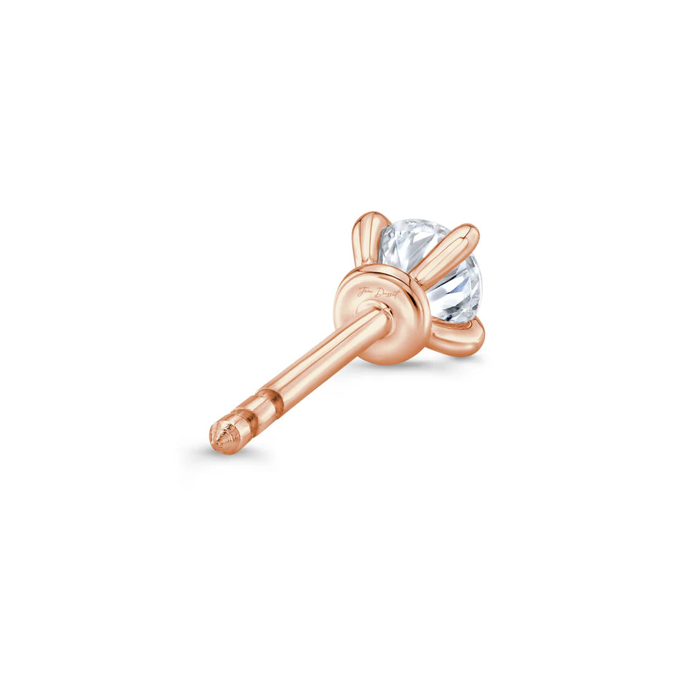 Round F-VS1 Lab-Grown Petite Prongs Stud Earrings
