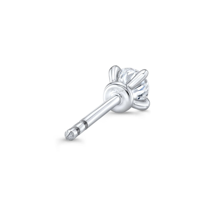 Round F-VS1 Lab-Grown Petite Prongs Stud Earrings