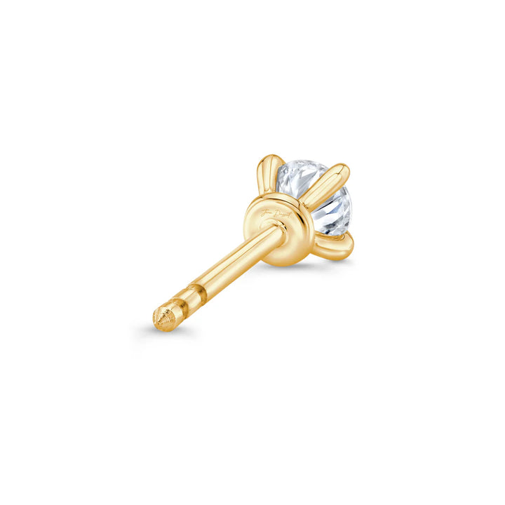 Round F-VS1 Lab-Grown Petite Prongs Stud Earrings
