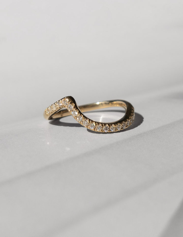 Round Diamond CVD EF/VVS Unique Wedding Band For Women