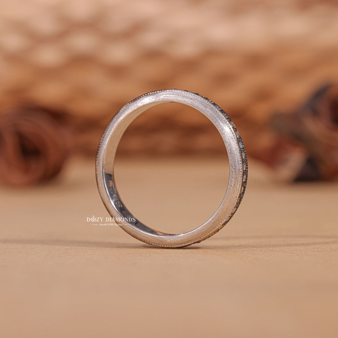 Yellow gold diamond wedding band, Rose gold diamond wedding band, Two-tone diamond wedding band, Certified diamond wedding band, Handcrafted diamond wedding band