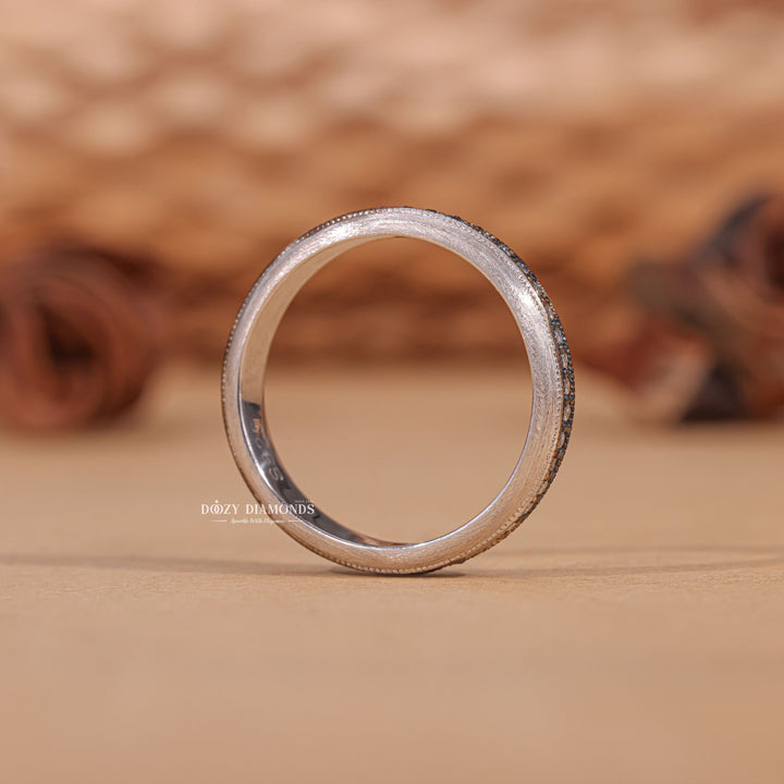 Yellow gold diamond wedding band, Rose gold diamond wedding band, Two-tone diamond wedding band, Certified diamond wedding band, Handcrafted diamond wedding band
