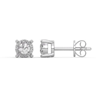 Round Cut Moissanite Diamond Unique Stud Earrings