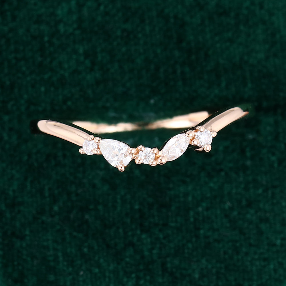 0-30-ct-round-pear-marquise-moissanite-curved-wedding-band
