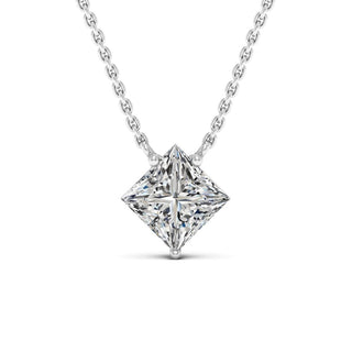 1.3TCW Princess Cut Diamond Colleen Moissanite Necklace For Women