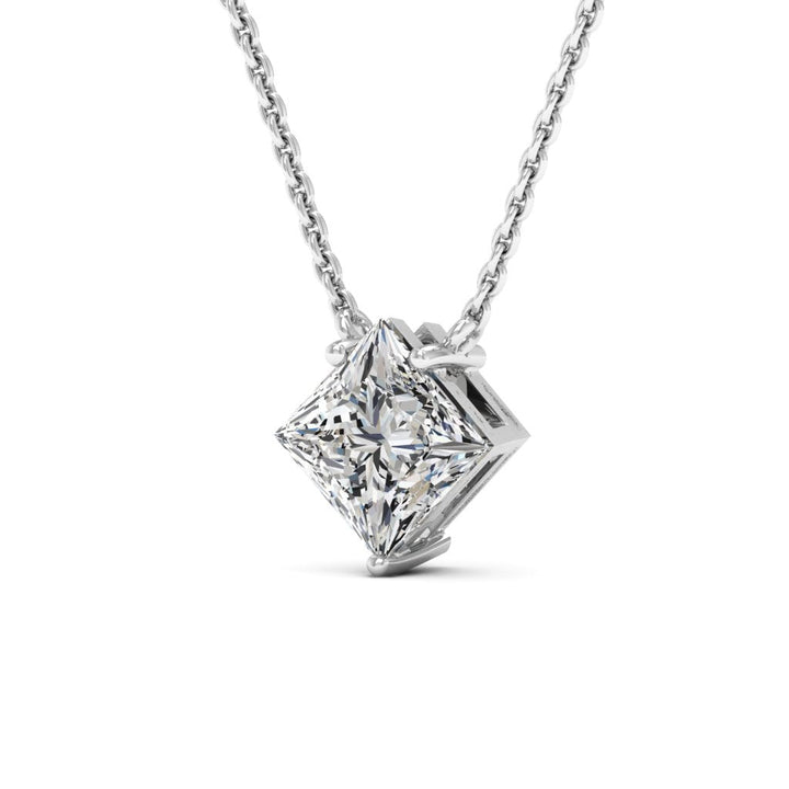 1.3TCW Princess Cut Diamond Colleen Moissanite Necklace For Women
