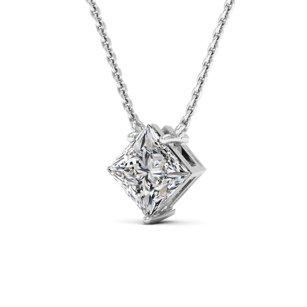 1.3TCW Princess Cut Colleen Moissanite Diamond Necklace For Women