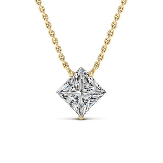 1.3TCW Princess Cut Diamond Colleen Moissanite Necklace For Women