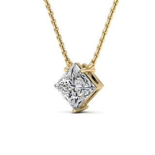 1.3TCW Princess Cut Diamond Colleen Moissanite Necklace For Women