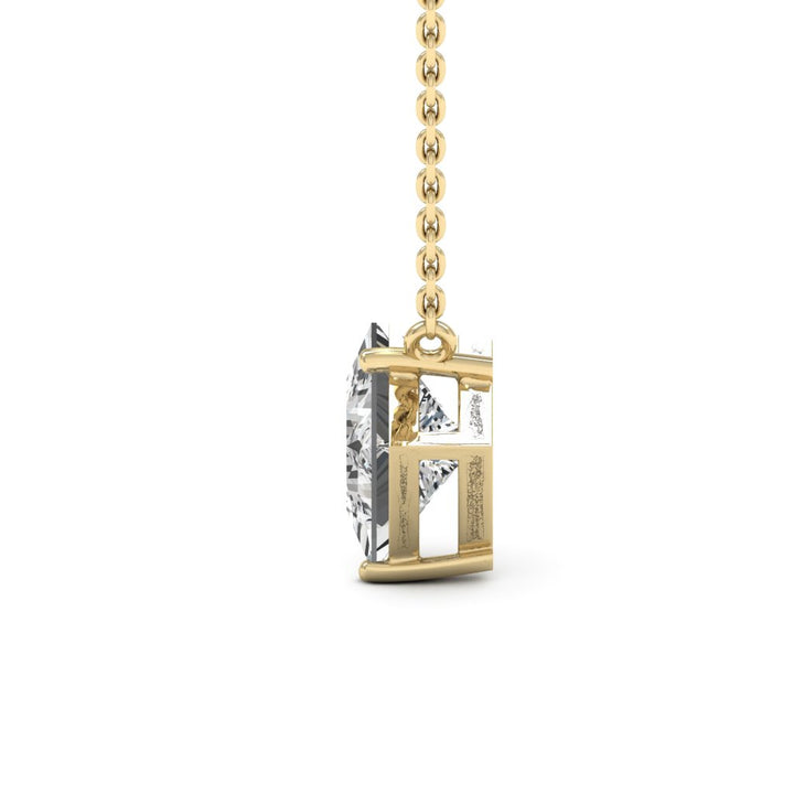 1.3TCW Princess Cut Diamond Colleen Moissanite Necklace For Women